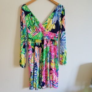 Lilly Pulitzer Fleur dress Traveler's Palm, Large